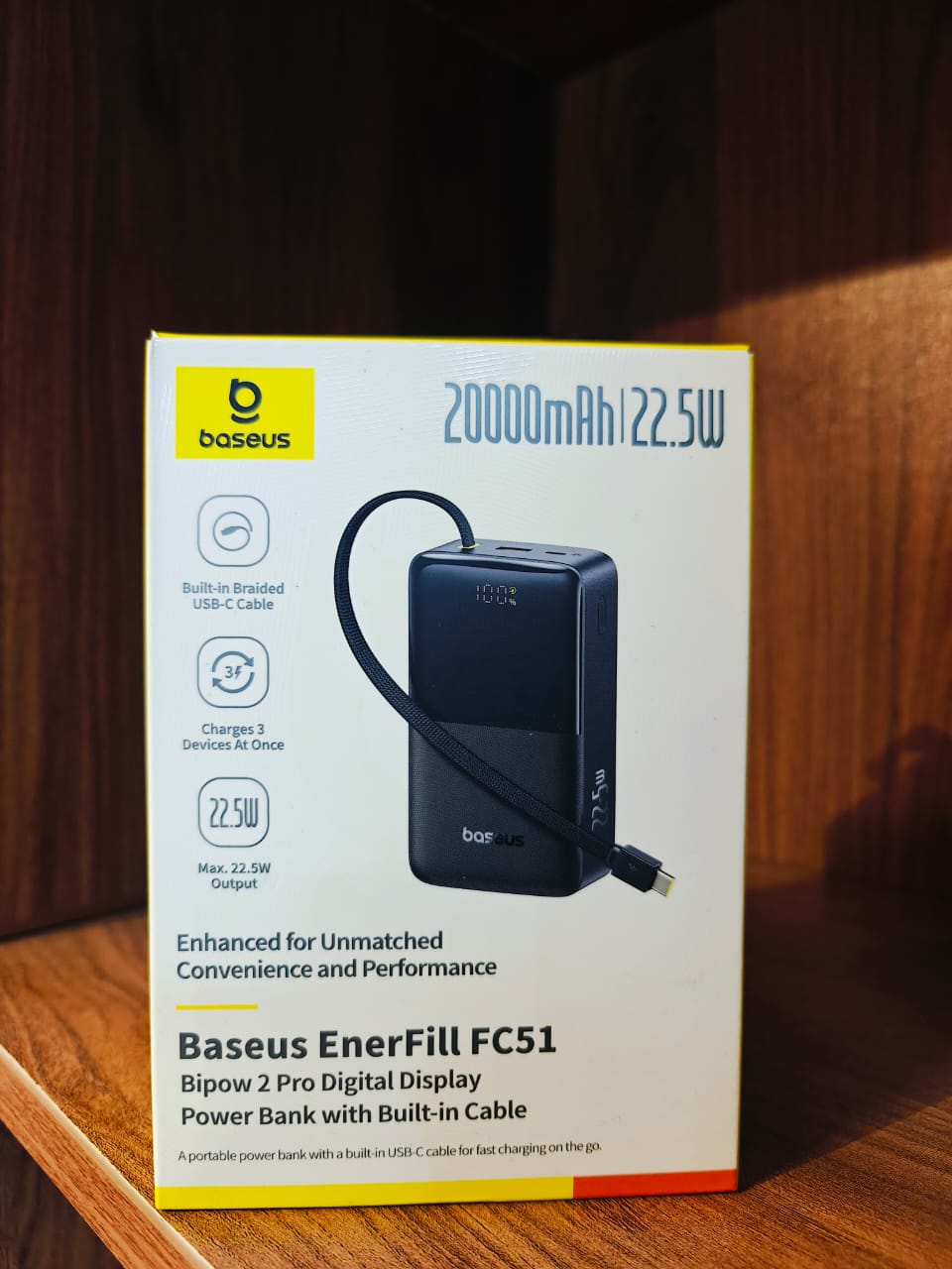 Baseus Enerfill Fc21 Bipow 2 Pro Digital Display 20000Mah 22.5W Power Bank 22.W With Built