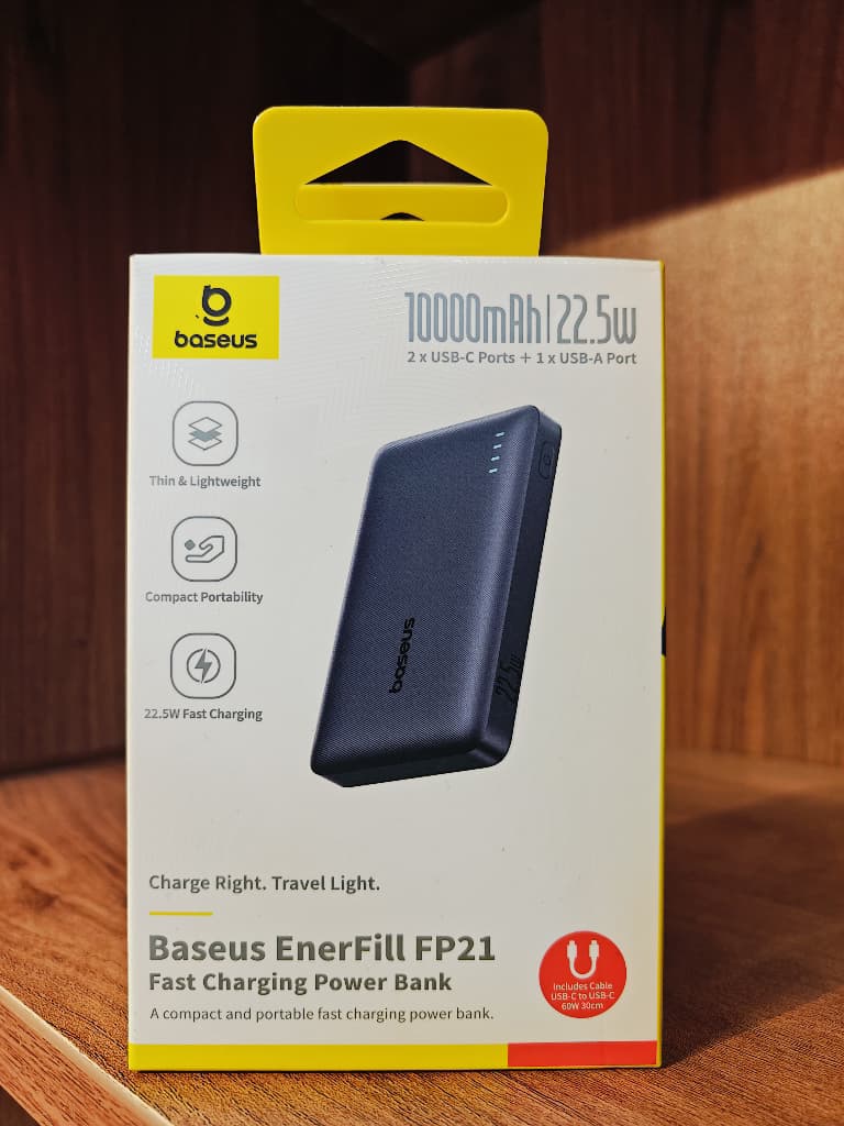 Baseus Enerfill Fp21 Fast Charging 10000Mah 22.5W Power Bank