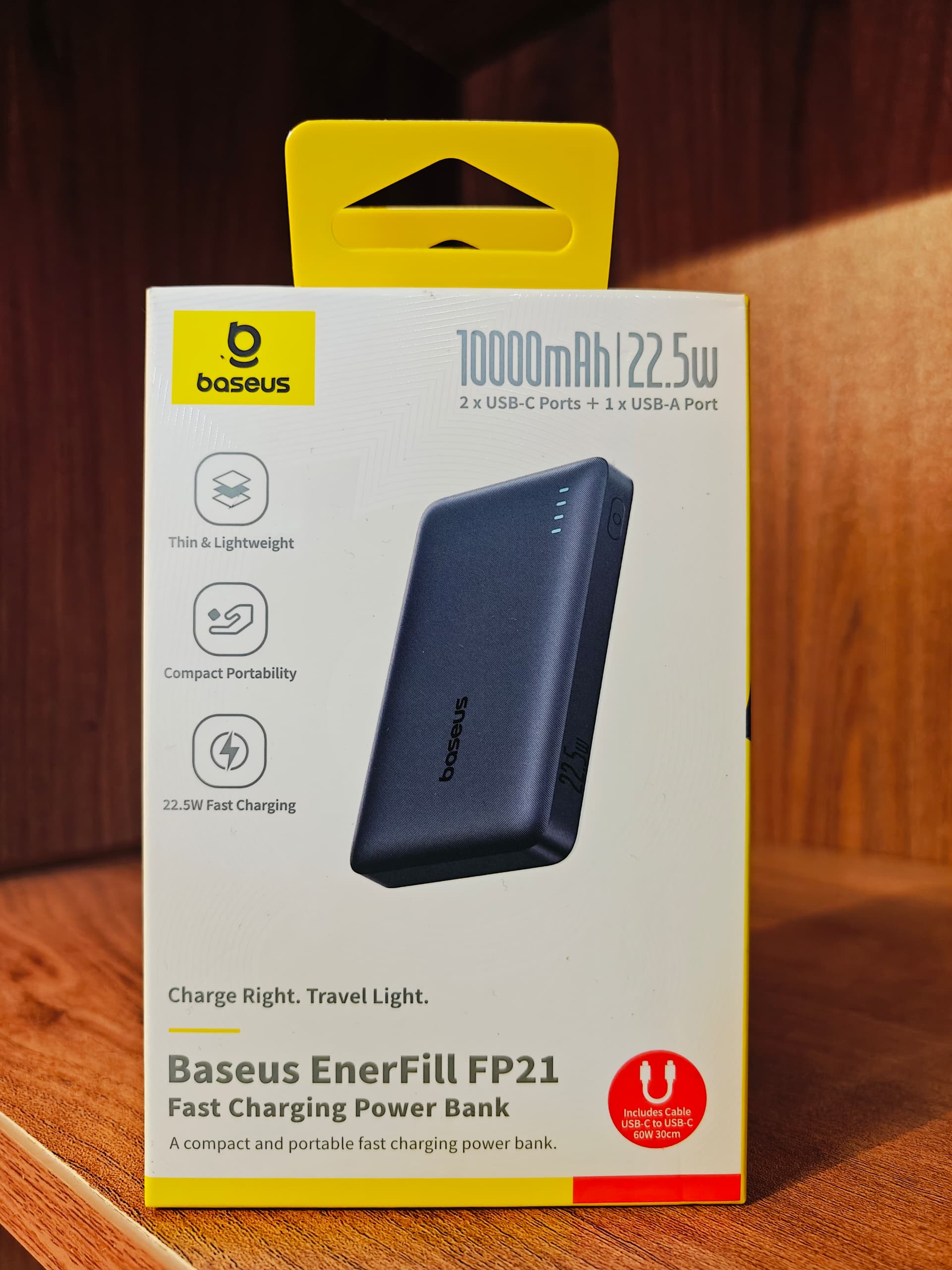 Baseus Enerfill Fp21 Fast Charging 10000Mah 22.5W Power Bank