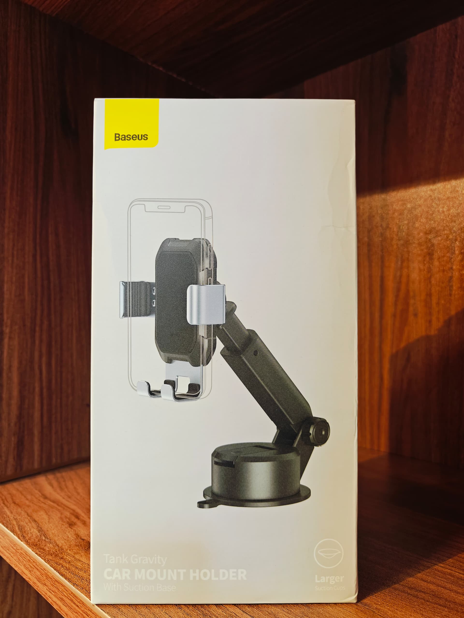 Baseus Tank Gravity Car Mount Holder With Suction Base Tarnish Black