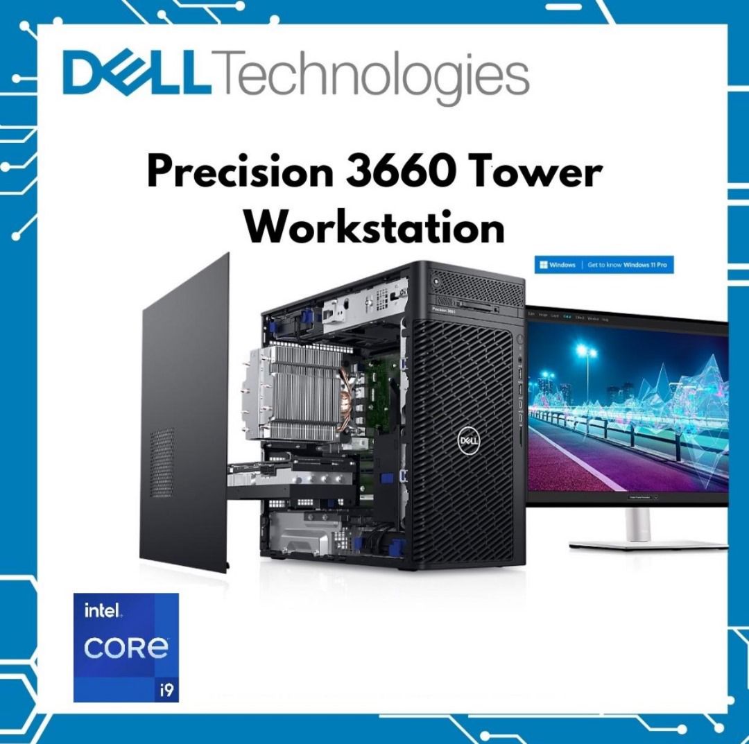 Dell Precision 3660 Tower Workstation Intel Core I9 13Th Gen 13900 Processor 64GB 48