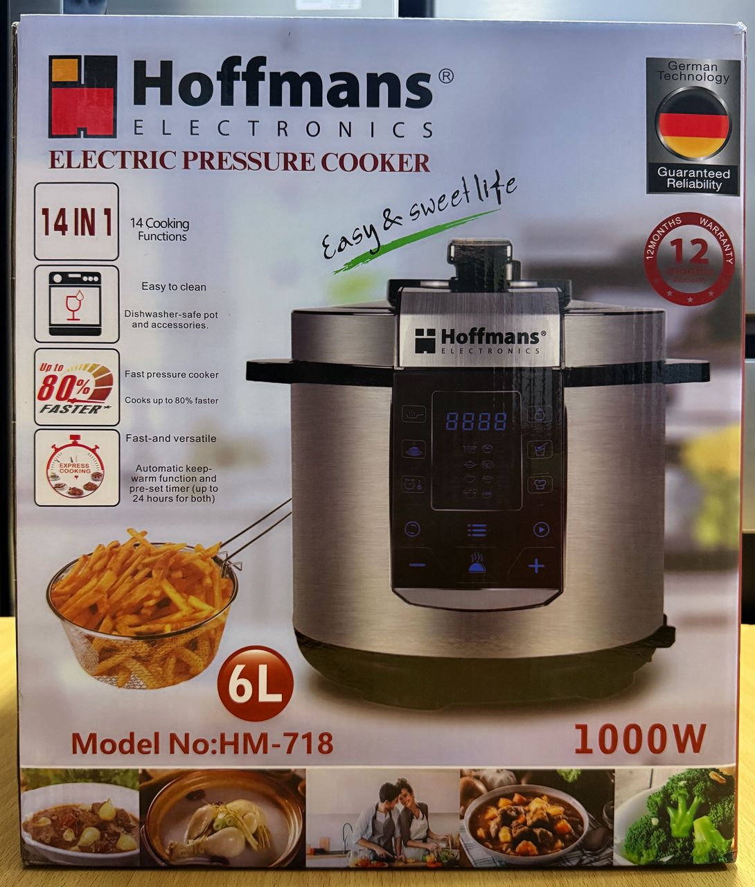 Hoffmans 6 Litre Digital Pressure Cooker