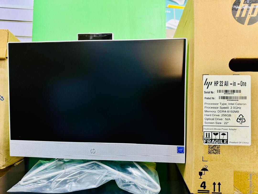 HP All In One 22Inch Intel Celeron 2.0Ghz Processor Speed 8GB Ram 256GB SSD Hard Disk 22In