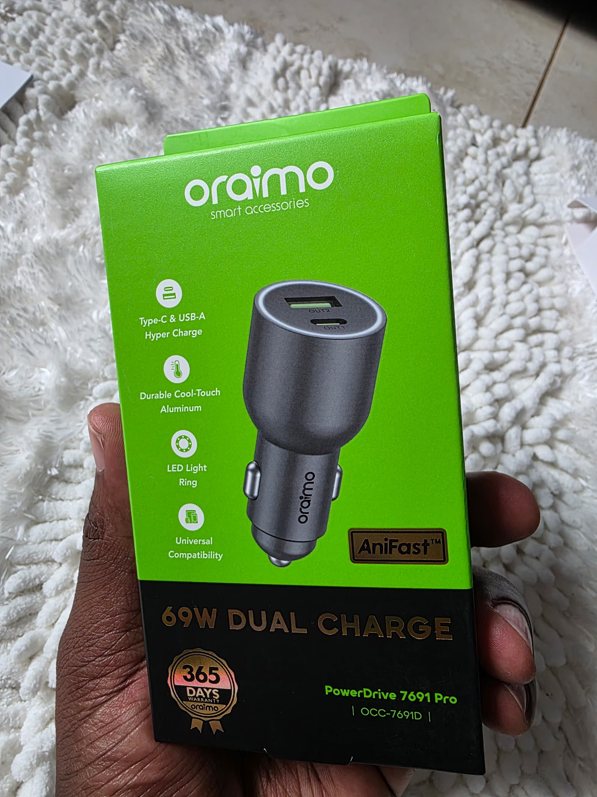 Oraimo 69w car charger