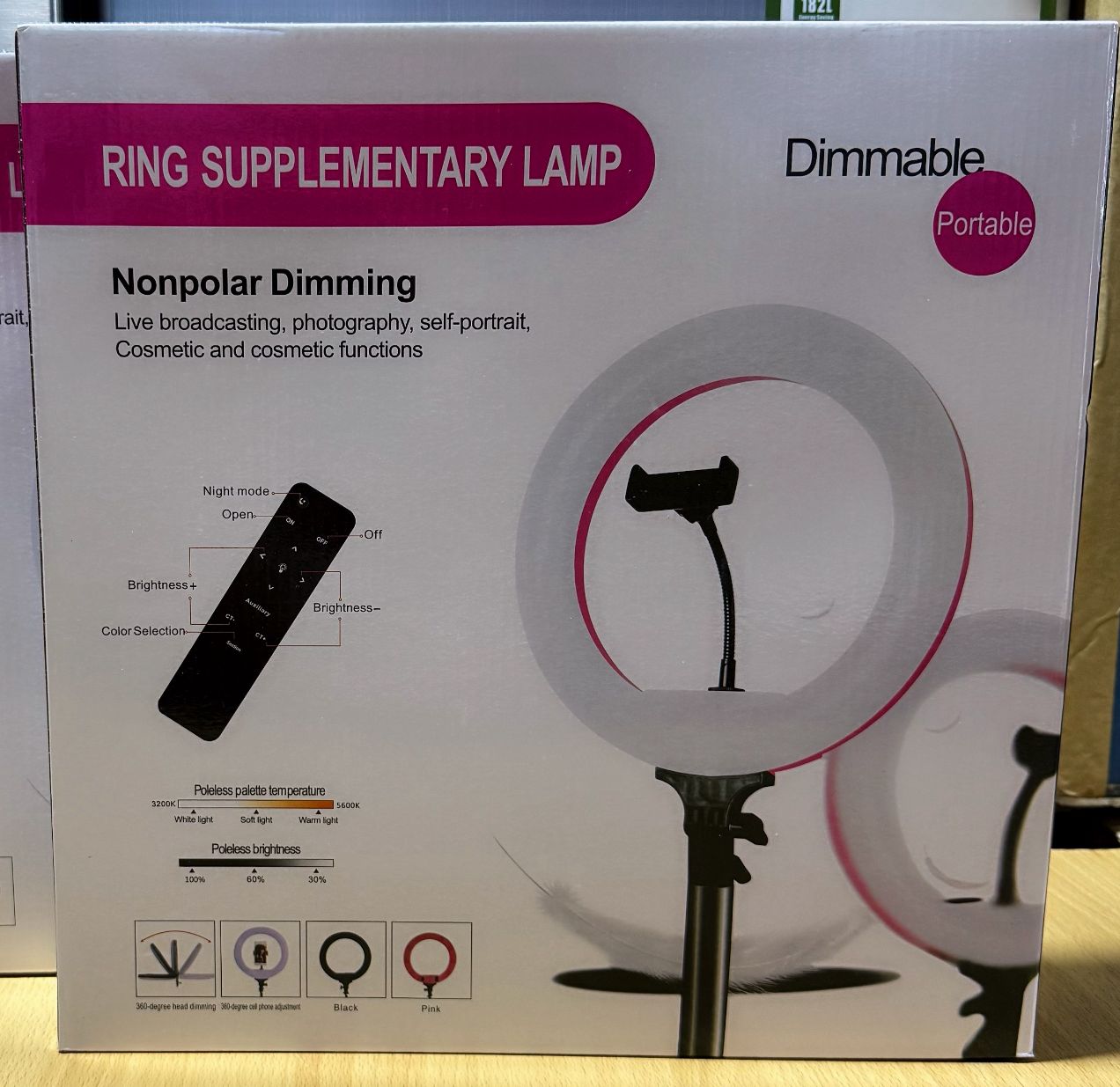 Portable Dimmable Ring Light
