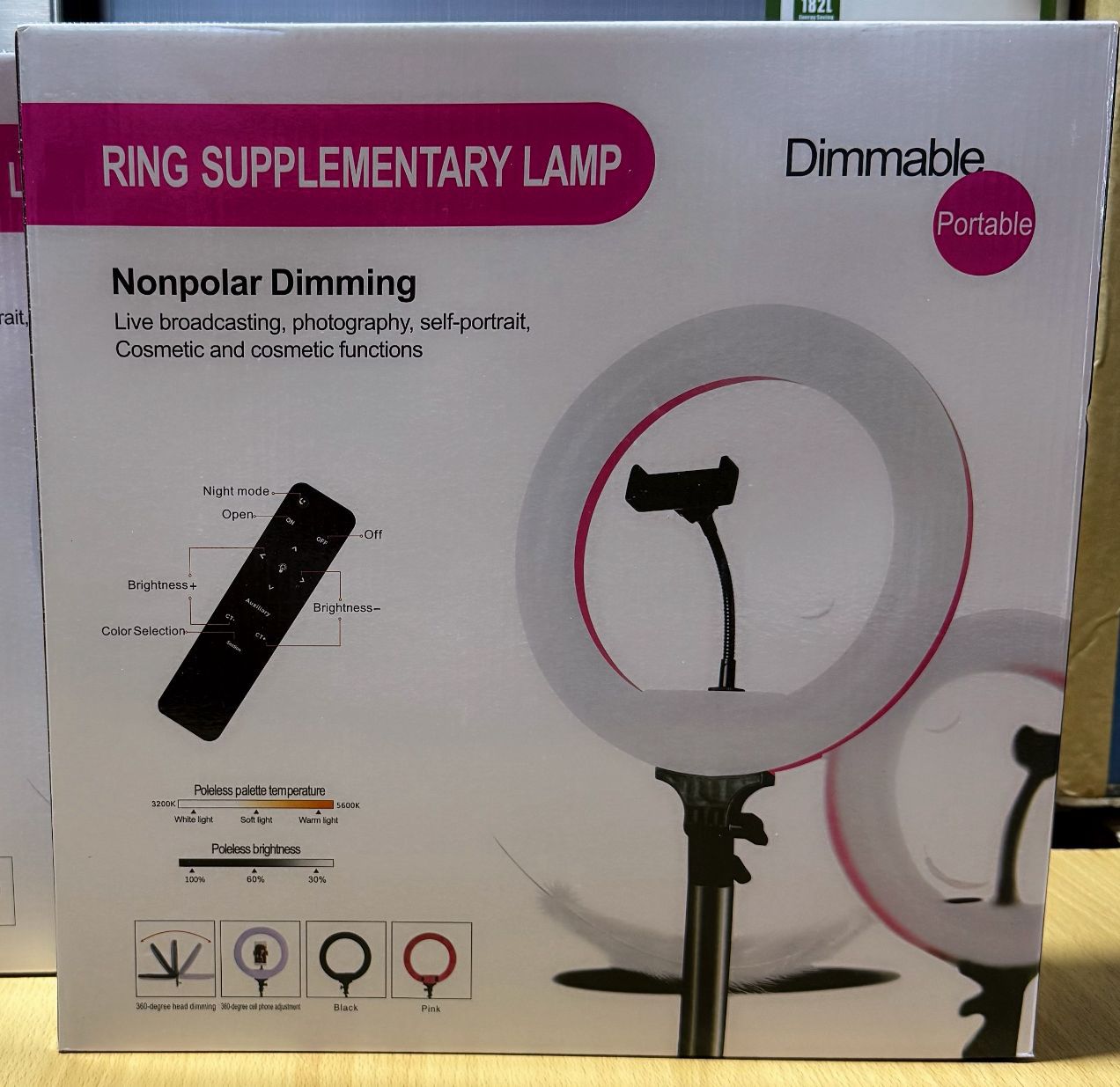 Portable Dimmable Ring Light