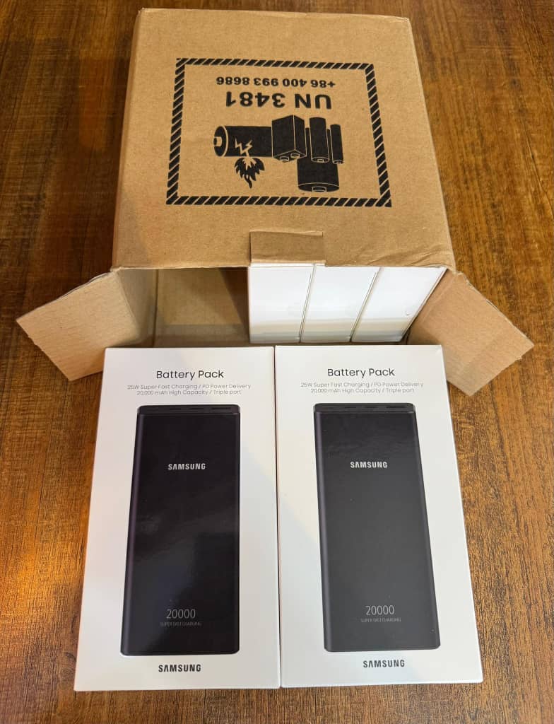 Samsung Battery Pack 25W Super Fast Charging Pd Power Delivery 20000Mah High Capacity/Trip