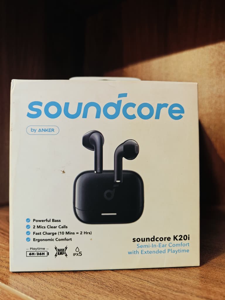 Soundcore K20I By Anker Semi In Ear Headphones Wireless Bluetooth 36 Hour Playtime Quick C