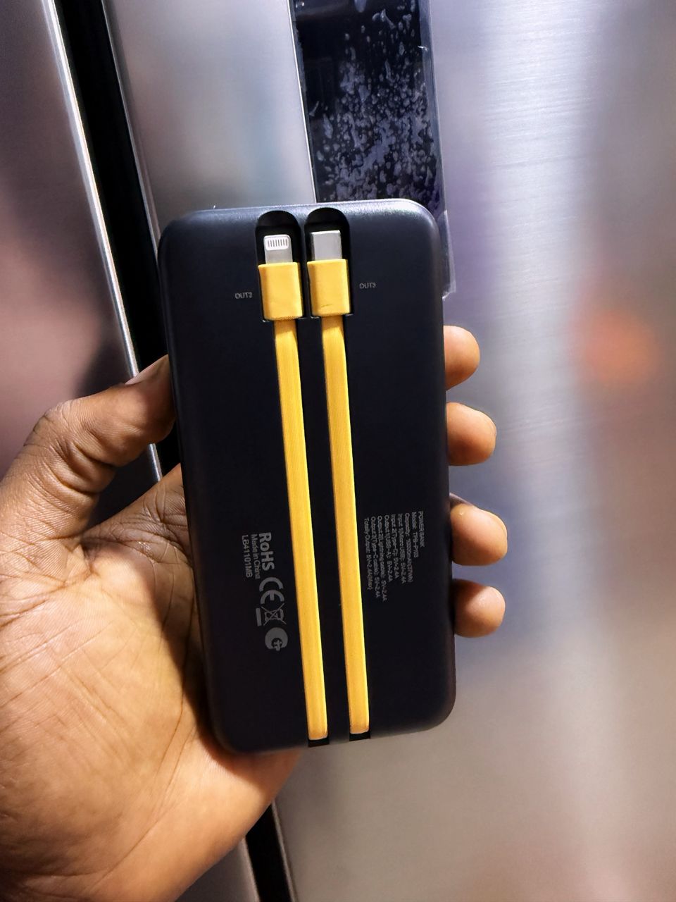 Tecno 10 000Mah Large Capacity Powerbank With 2 Inbuilt Cables